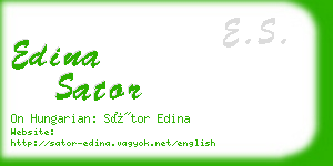 edina sator business card